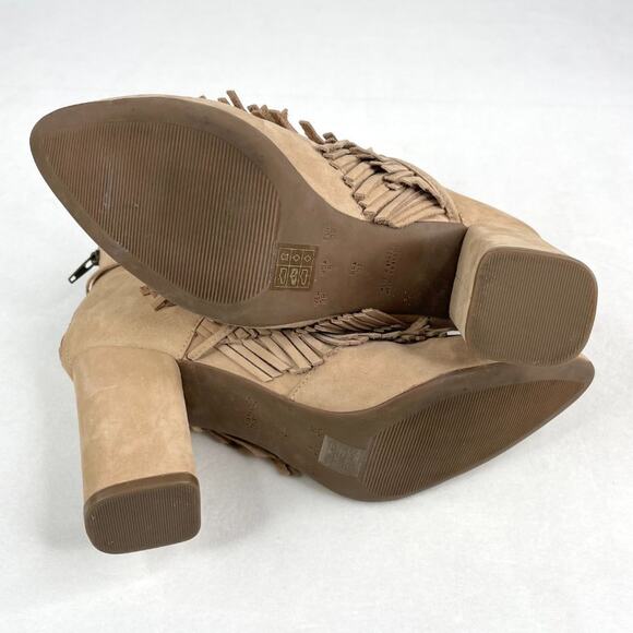 Marabelle Bacio Suede Beige Booties 8 - Picture 10 of 15